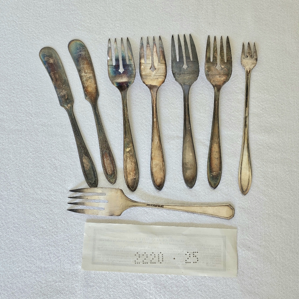 Wm A Rogers A1 Plus Silver Ramona 469 Cutlery Certificate Vintage Silverware - Picture 8 of 12